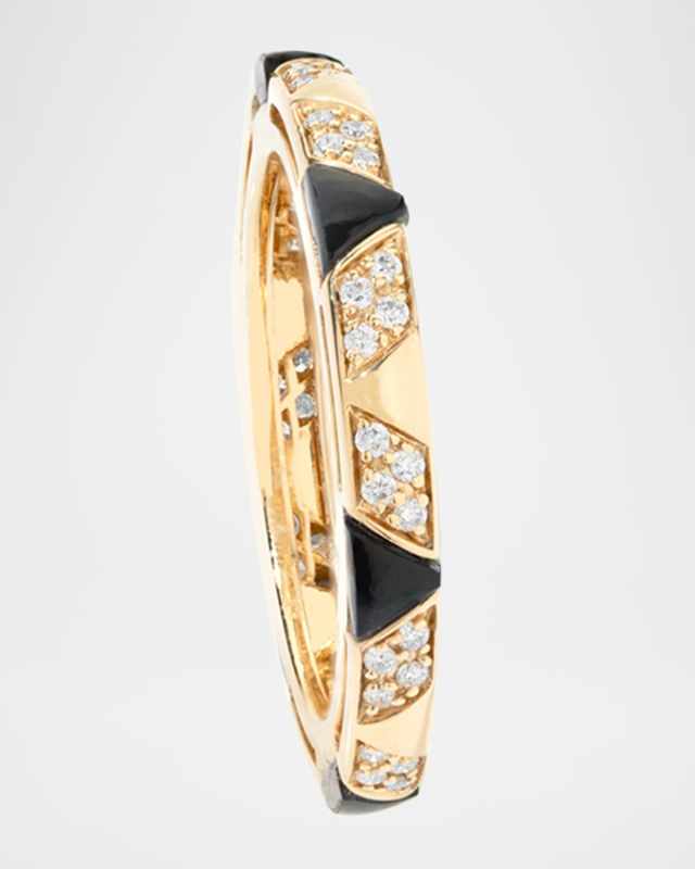18k Sadu Onyx Diamond Ring, Size 7